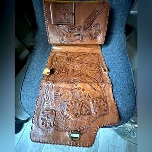 Unique Versatile Antique Leather Purse!